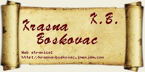 Krasna Boškovac vizit kartica